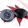 Custom 4 holes emboss logo resin button